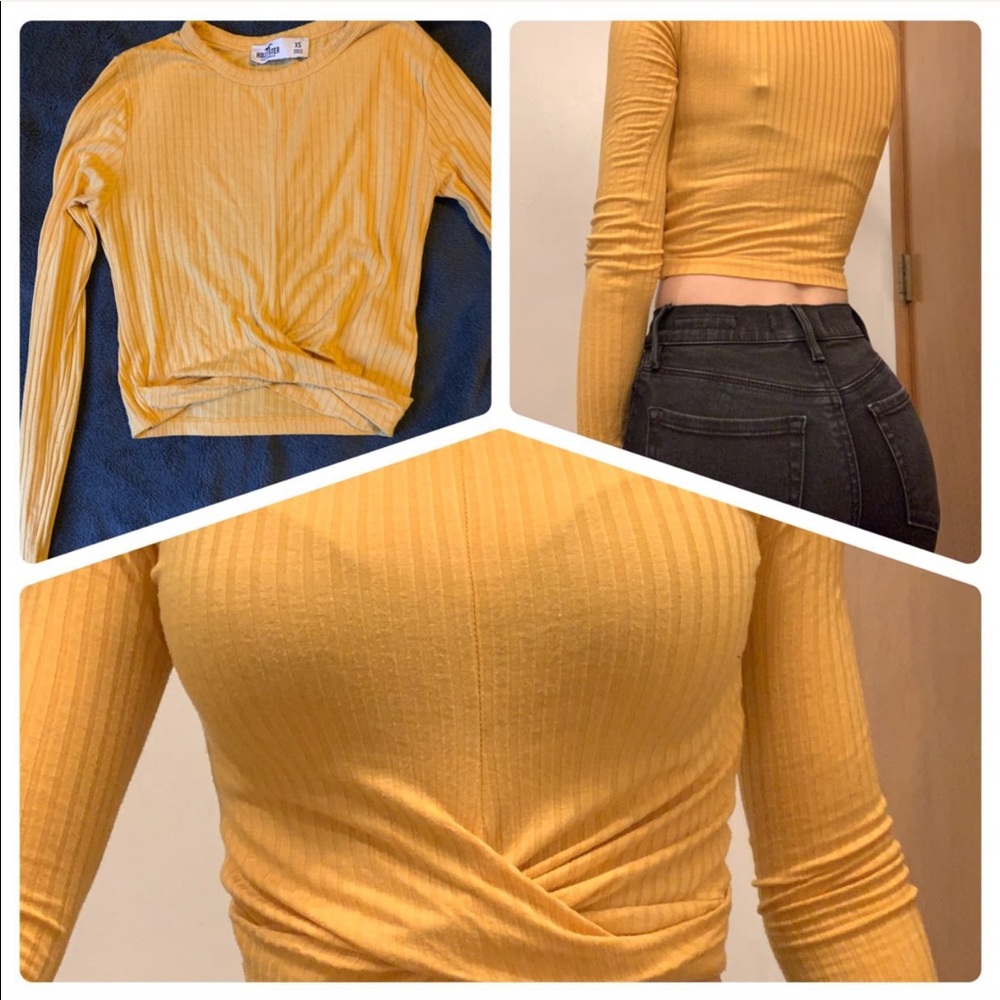 Yellow crop top